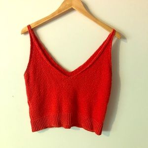 Zara Orange Knit Crop